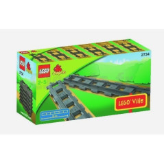 6 Duplo 2734 straight rails LD2734