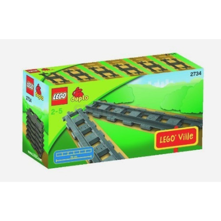 6 Duplo 2734 straight rails