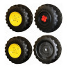 Set of 4 front + rear wheels John Deere Gator HPX 12 and 24 volts Peg-Pérego SARP9023D/SN