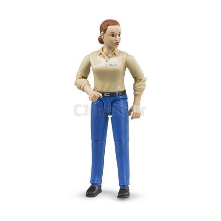 Figurine femme chatain - BRUDER - 60408