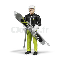 BRUDER - Figurine pompier avec casque, gants et accessoires - 10,7 cm - La  Poste