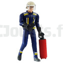 Feuerwehrfigur mit Helm, Handschuhen und Zubehör - BRUDER - 60100 BRUDER