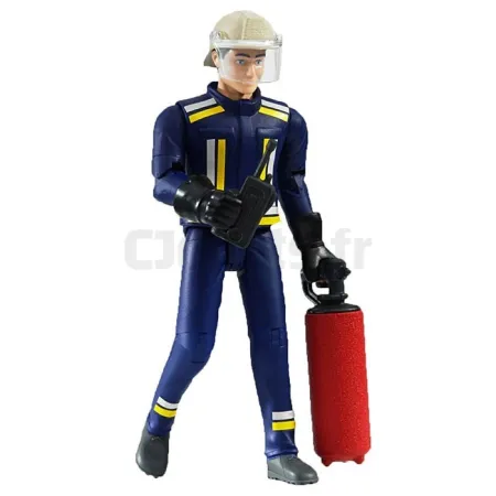 Figura de bombero con casco, guantes y accesorios - BRUDER - 60100