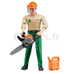 Figurine bucheron avec accessoires forestiers - BRUDER - 60030 60030