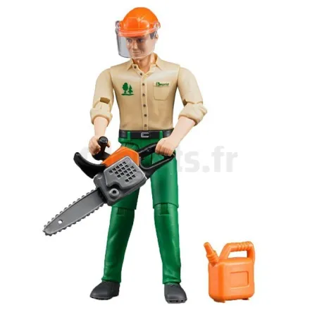 Houthakker met bosbouwaccessoires - BRUDER - 60030