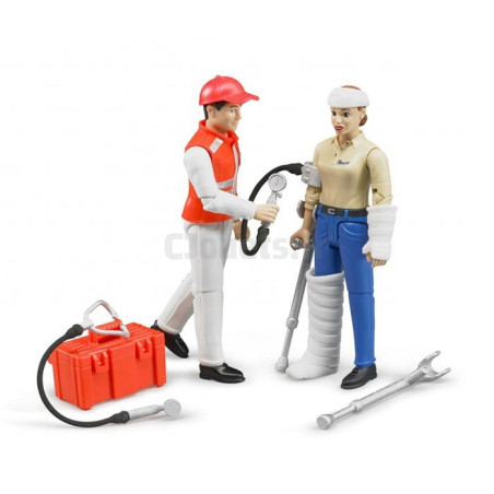 Rescue service set, figurines and accessories - BRUDER - 62710