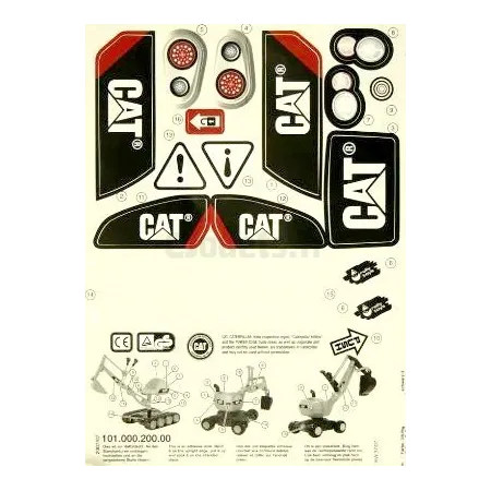 Kit Adhésif pour Pelleteuse CAT Rolly Toys ROLLY-TOYS