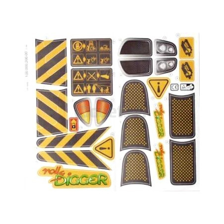 Kit Adhésif pour Pelleteuse DIGGER Rolly Toys