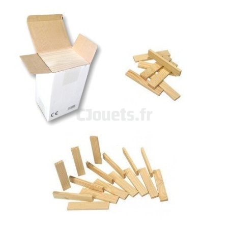 Kit 100 planchettes en bois, Jeu de construction