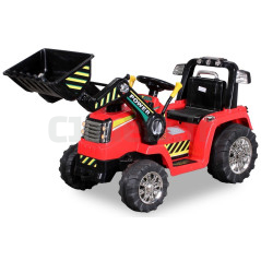 Tracteur Pelleteuse Electrique Pour enfant 12 Volts Rouge ZP1005R