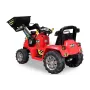Tractor Pala Eléctrica Niño 12 Voltios Rojo