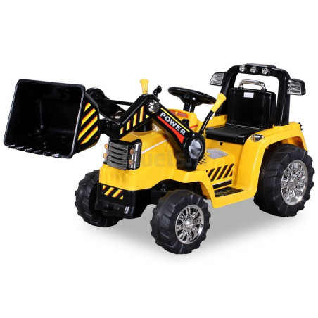 Electric Backhoe Tractor For Children 12 Volts Yellow