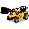 Electric Backhoe Tractor For Children 12 Volts Yellow ZP1005Y