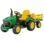 John Deere Ground Force Tractor Eléctrico + Remolque para Niños,...