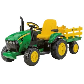 Tracteur John Deere Ground Force Electrique + remorque pour Enfant, 12 Volts Peg-Pérego PEG-PEREGO