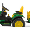 Tracteur John Deere Ground Force Electrique + remorque pour Enfant, 12 Volts Peg-Pérego OR0047