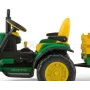 John Deere Ground Force Tractor Eléctrico + Remolque para Niños,...