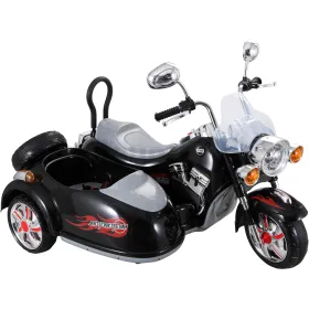 Sidecar eléctrico infantil negro de 12 voltios