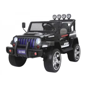 Monster Jeep 4x4 Eléctrico Niño 12 Voltios Negro con...