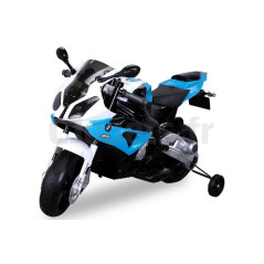 Moto électrique Pour enfant BMW S1000RR 12 volts bleu/noir BMWS1000RR/BLEU