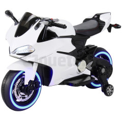 Moto Electrique Pour enfant 12 Volts Blanc MOT1299SS/B