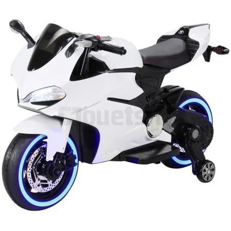 Kinder-Elektrische Motorfiets 12 Volt Wit