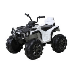 Electric quad for children 12 Volts White with parental remote control QUAD906/BLANC