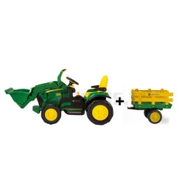 John Deere Cargador de tierra 12V + remo...