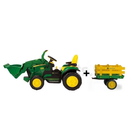 John Deere Cargador de tierra 12V + remo...