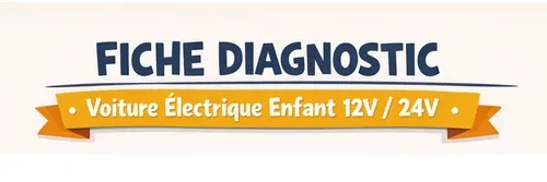Recherche de panne pour un véhicule électrique enfants Cjouets